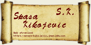 Spasa Kikojević vizit kartica